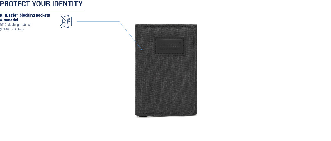 Купить кошелёк АНТИВОР Pacsafe RFIDsafe trifold